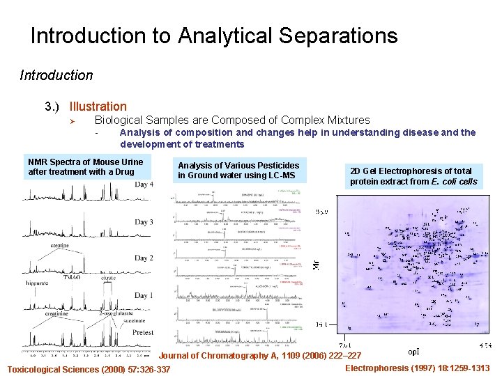 Introduction to Analytical Separations Introduction 3. ) Illustration Ø Biological Samples are Composed of Introduction to Analytical Separations Introduction 3. ) Illustration Ø Biological Samples are Composed of