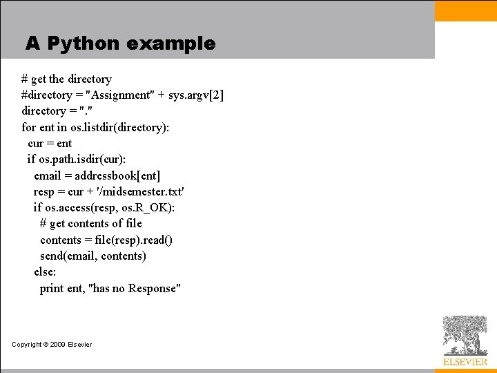 A Python example # get the directory #directory = "Assignment" + sys. argv[2] directory