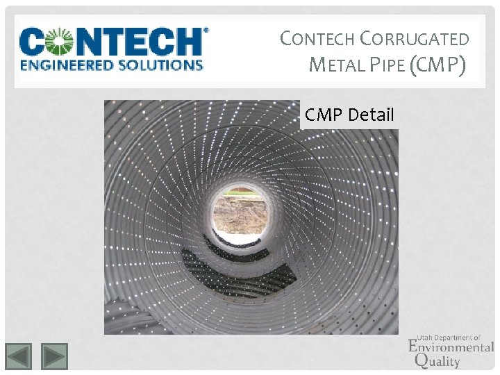 CONTECH CORRUGATED METAL PIPE (CMP) CMP Detail 
