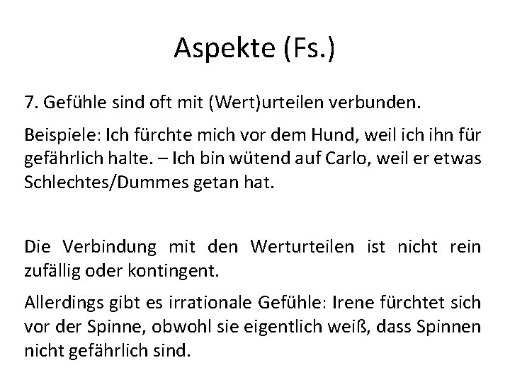 Beispiele was sind gefühle Was sind