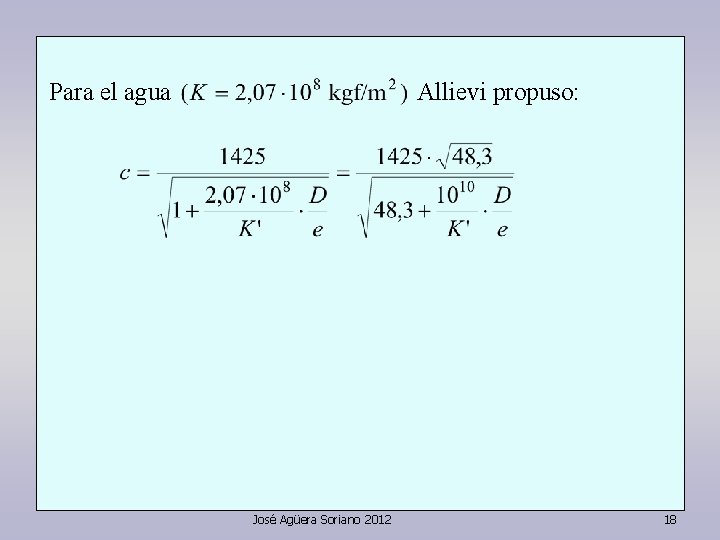Allievi propuso: Para el agua José Agüera Soriano 2012 18 