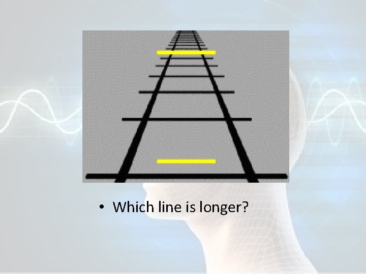  • Which line is longer? 