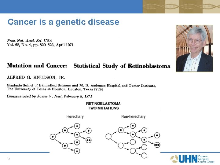 Cancer is a genetic disease 3 Cancer is a genetic disease 3