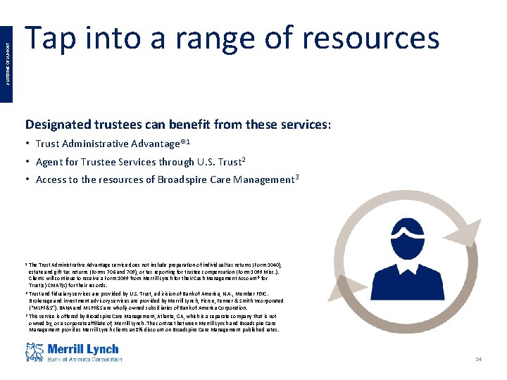 A LIFETIME OF SUPPORT Tap into a range of resources Designated trustees can benefit