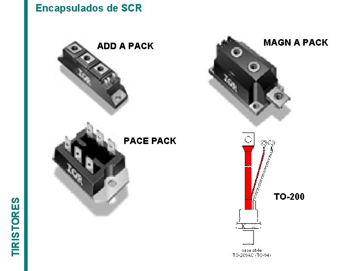 Encapsulados de SCR ADD A PACK MAGN A PACK TIRISTORES PACE PACK TO-200 