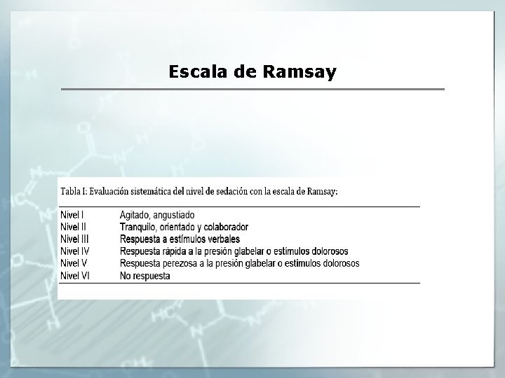 Escala de Ramsay 