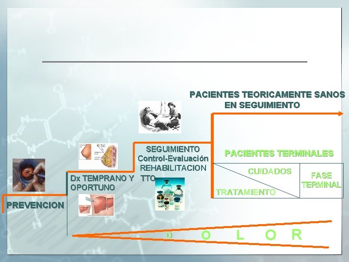 PACIENTES TEORICAMENTE SANOS EN SEGUIMIENTO Control-Evaluación REHABILITACION Dx TEMPRANO Y TTO. OPORTUNO PACIENTES TERMINALES