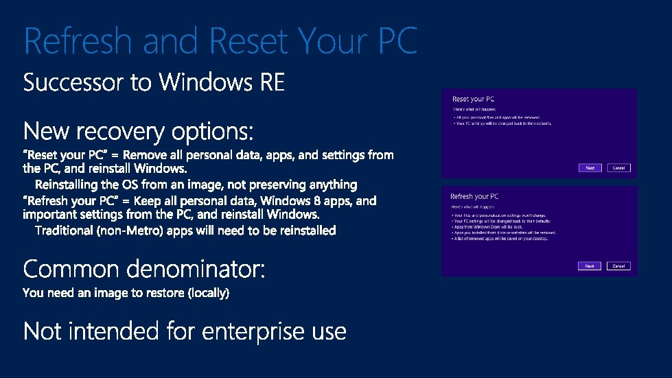Refresh and Reset Your PC 