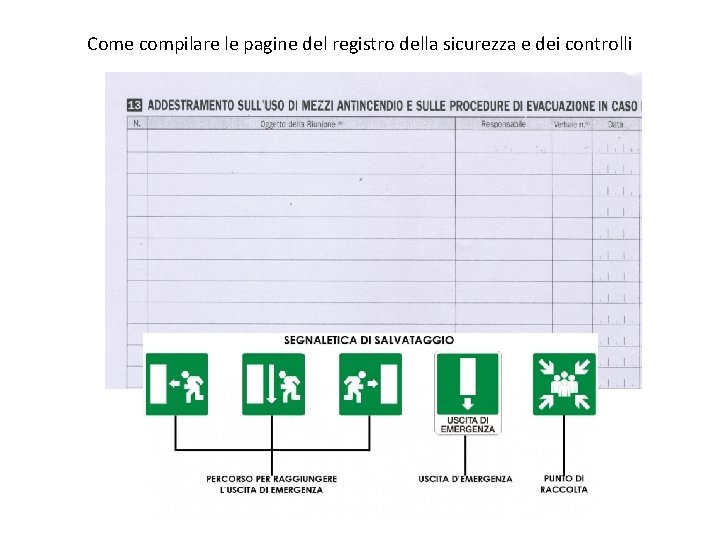 Come compilare le pagine del registro della sicurezza e dei controlli 