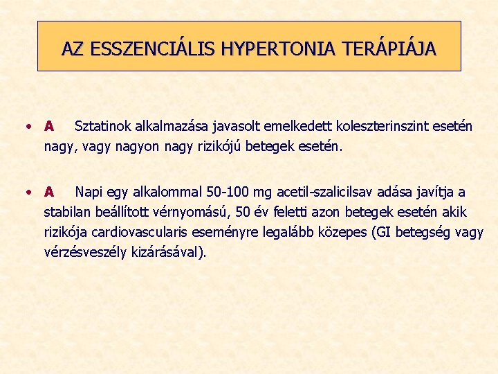 esszenciális hypertonia