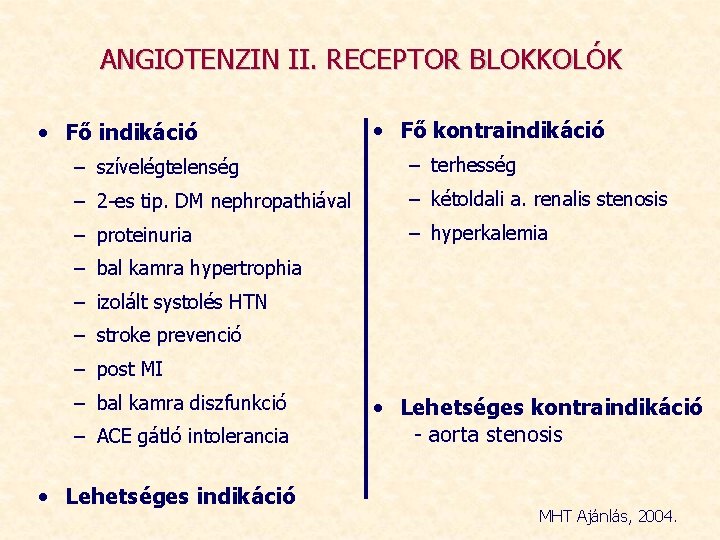 angiotenzin ii receptor blokkolók fogyás