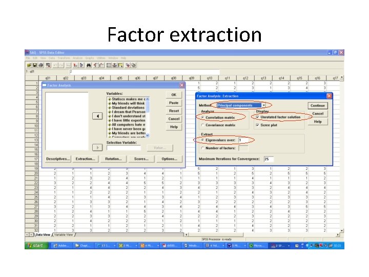 Factor extraction 