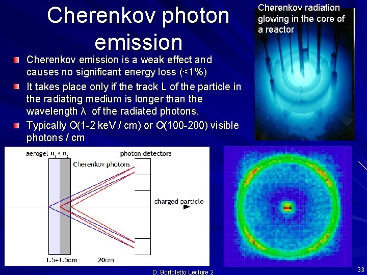 Cherenkov photon emission Cherenkov radiation glowing in the core of a reactor Cherenkov emission