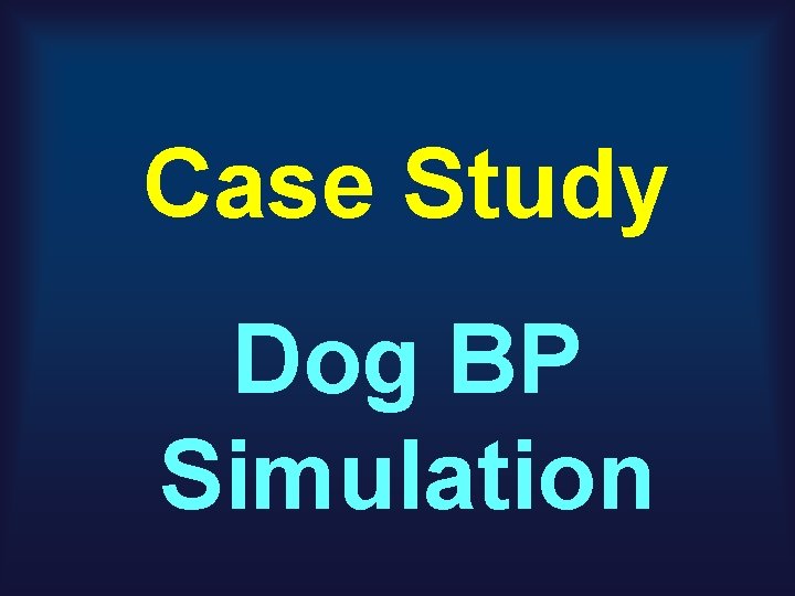 Case Study Dog BP Simulation 