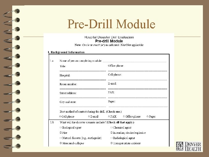 Pre-Drill Module 