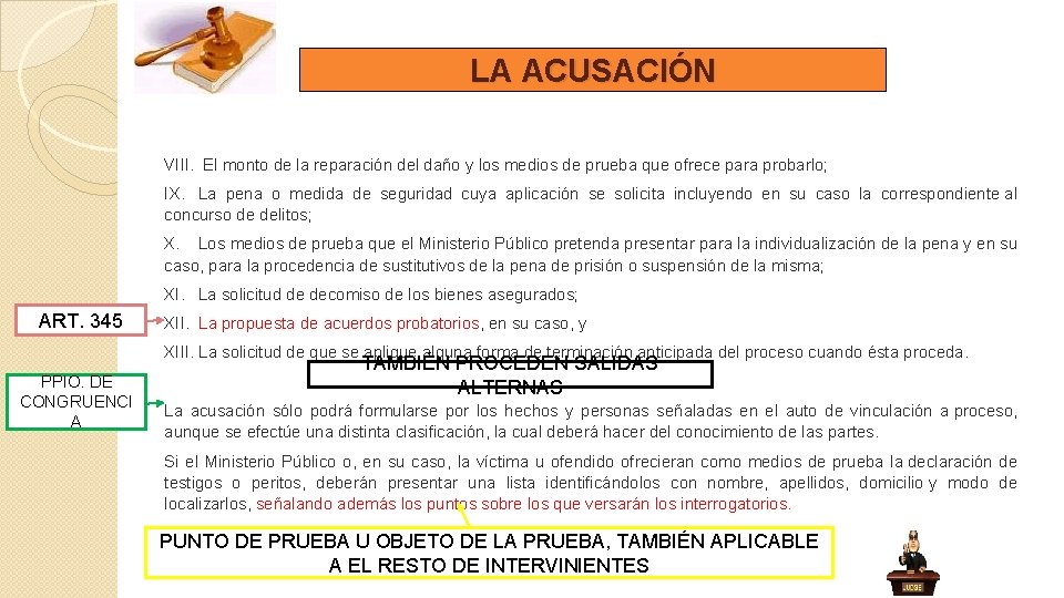 LA ACUSACIÓN VIII. El monto de la reparación del daño y los medios de