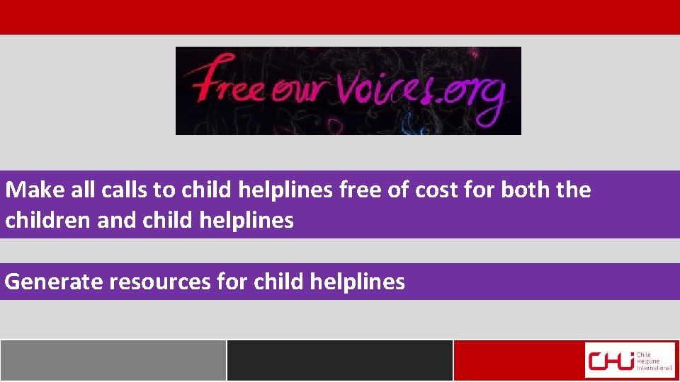Make all calls to child helplines free of cost for both the children and