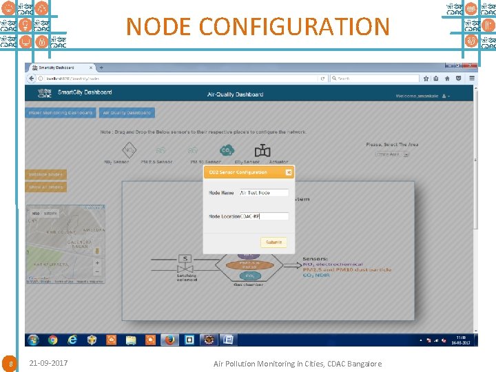 NODE CONFIGURATION 8 21 -09 -2017 Air Pollution Monitoring in Cities, CDAC Bangalore 
