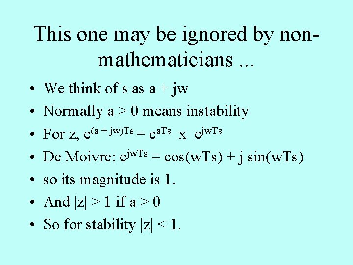 This one may be ignored by nonmathematicians. . . • • We think of