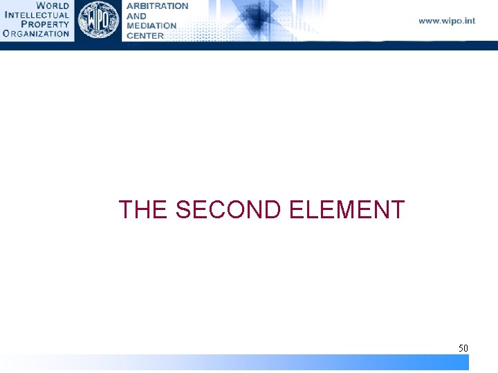  THE SECOND ELEMENT 50 