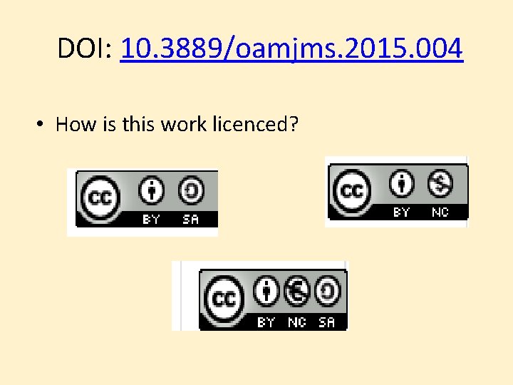  DOI: 10. 3889/oamjms. 2015. 004 • How is this work licenced? 