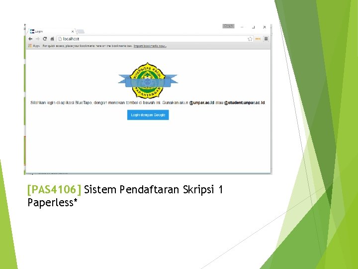 [PAS 4106] Sistem Pendaftaran Skripsi 1 Paperless* 