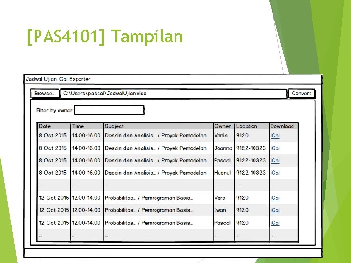 [PAS 4101] Tampilan 