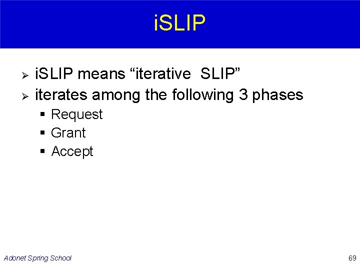 i. SLIP Ø Ø i. SLIP means “iterative SLIP” iterates among the following 3