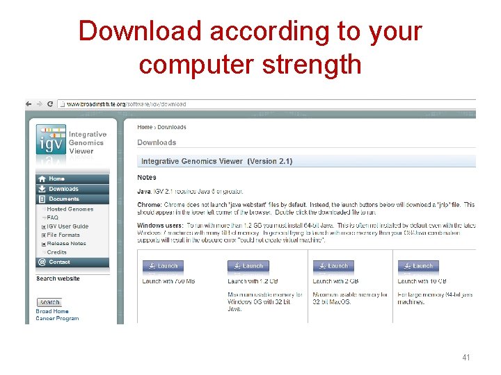 Download according to your computer strength 41 