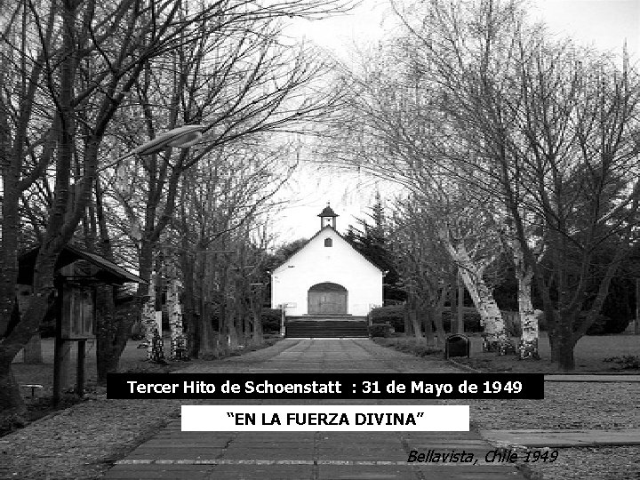 Tercer Hito de Schoenstatt : 31 de Mayo de 1949 “EN LA FUERZA DIVINA” Tercer Hito de Schoenstatt : 31 de Mayo de 1949 “EN LA FUERZA DIVINA”