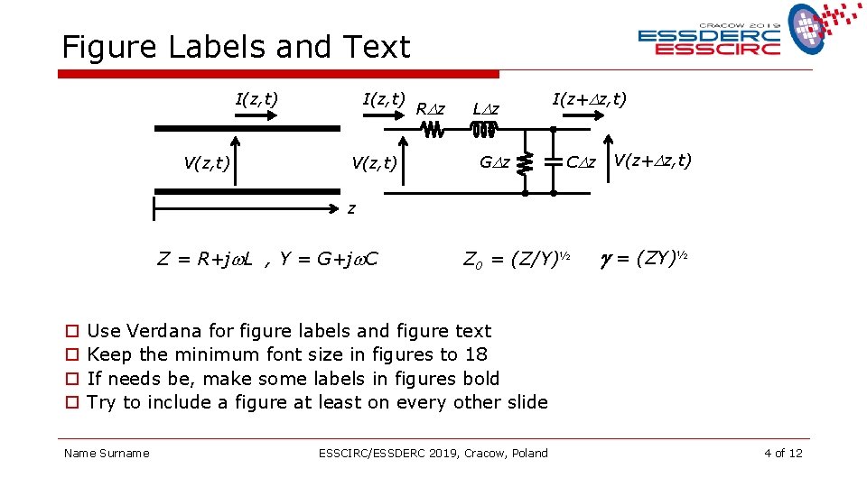 Figure Labels and Text I(z, t) V(z, t) RD z LDz GD z I(z+Dz, Figure Labels and Text I(z, t) V(z, t) RD z LDz GD z I(z+Dz,