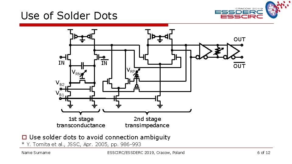 Use of Solder Dots OUT IN IN VRP OUT VB 2 VB 1 1