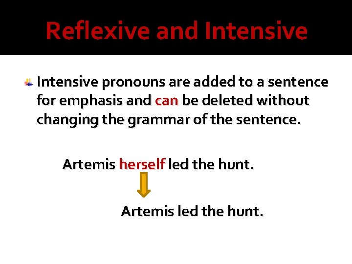 Reflexive and Intensive pronouns are added to a sentence for emphasis and can be