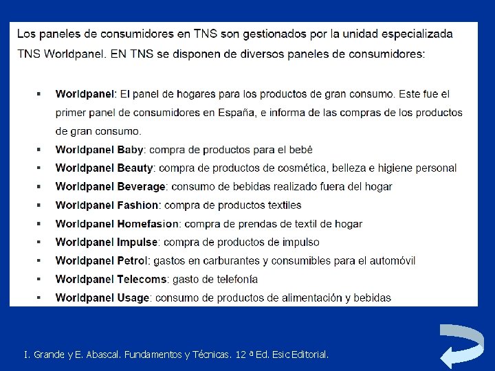 I. Grande y E. Abascal. Fundamentos y Técnicas. 12 ª Ed. Esic Editorial. 