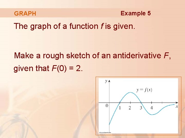 GRAPH Example 5 The graph of a function f is given. Make a rough
