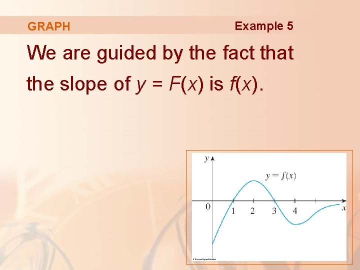 GRAPH Example 5 We are guided by the fact that the slope of y