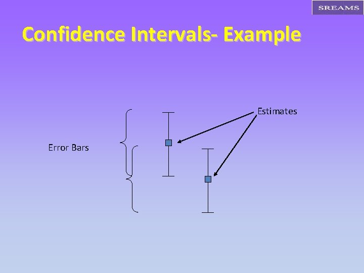 Confidence Intervals- Example Estimates Error Bars 