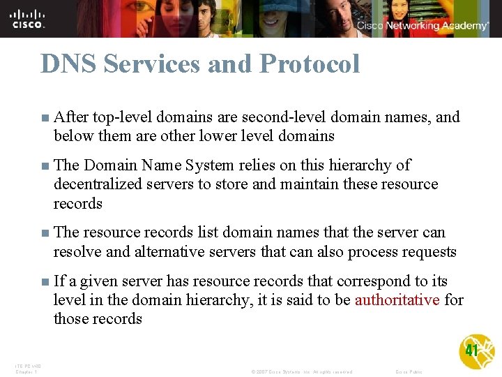 DNS Services and Protocol n After top-level domains are second-level domain names, and below