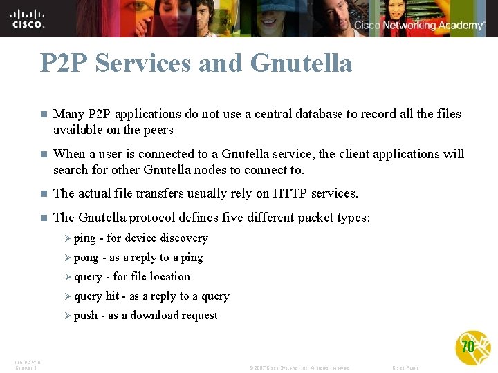 P 2 P Services and Gnutella n Many P 2 P applications do not