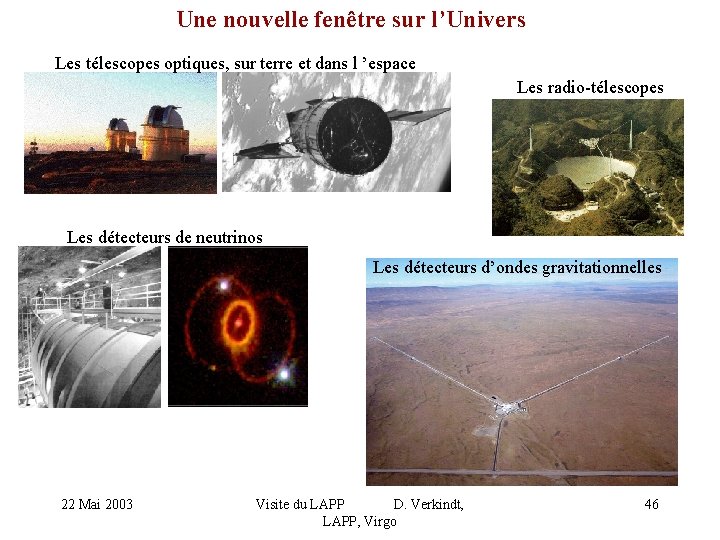 Une nouvelle fenêtre sur l’Univers Les télescopes optiques, sur terre et dans l ’espace