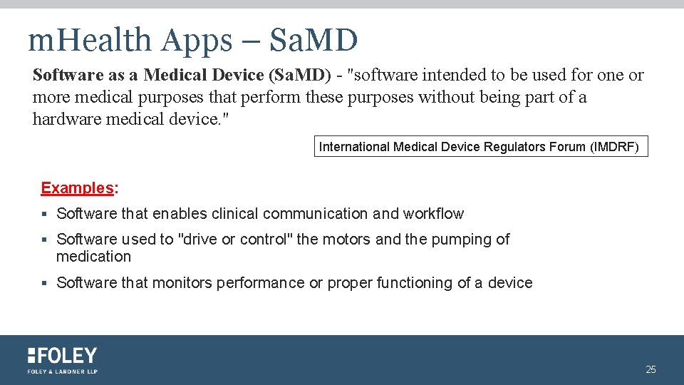 m. Health Apps – Sa. MD Software as a Medical Device (Sa. MD) -