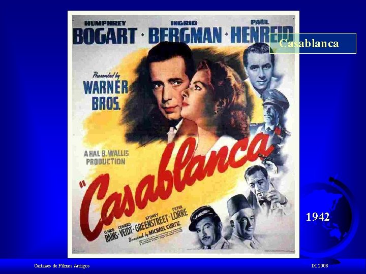 Casablanca 1942 Cartazes de Filmes Antigos DI 2008 