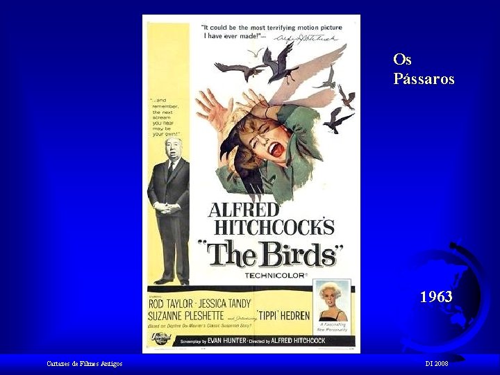 Os Pássaros 1963 Cartazes de Filmes Antigos DI 2008 