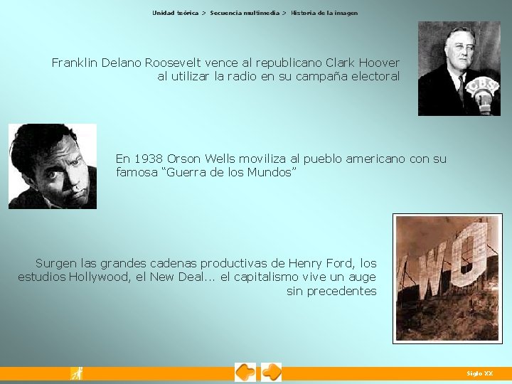 Unidad teórica > Secuencia multimedia > Historia de la imagen Franklin Delano Roosevelt vence Unidad teórica > Secuencia multimedia > Historia de la imagen Franklin Delano Roosevelt vence