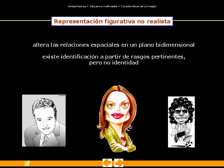 Unidad teórica > Secuencia multimedia > Características de la Imagen Representación figurativa no Unidad teórica > Secuencia multimedia > Características de la Imagen Representación figurativa no