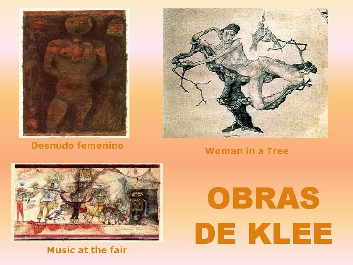 Desnudo femenino Music at the fair Woman in a Tree OBRAS DE KLEE 