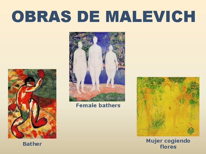 OBRAS DE MALEVICH Female bathers Bather Mujer cogiendo flores 