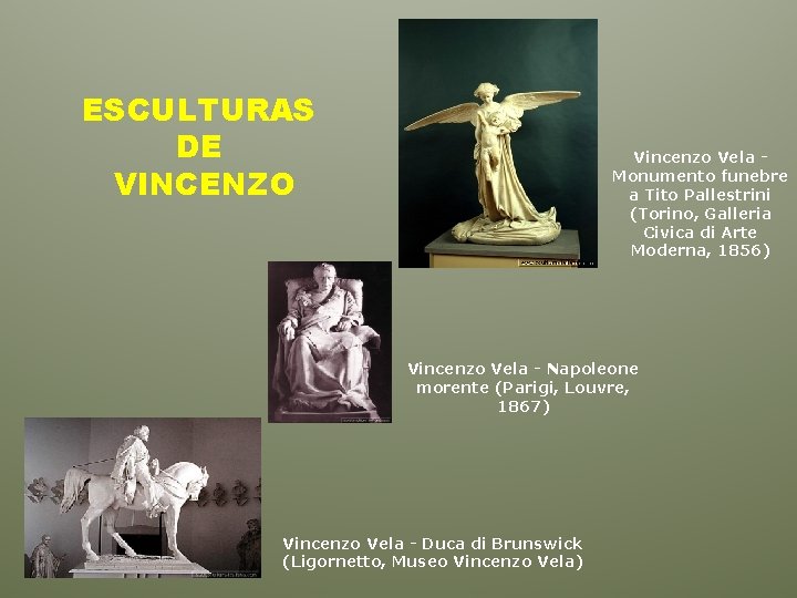 ESCULTURAS DE VINCENZO Vincenzo Vela - Monumento funebre a Tito Pallestrini (Torino, Galleria Civica