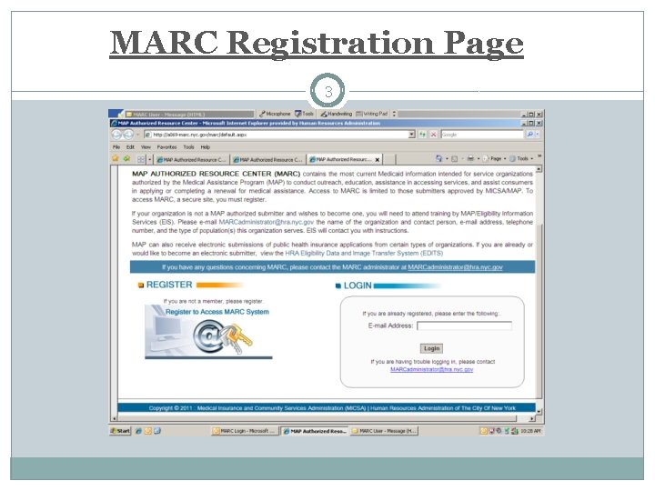 MARC Registration Page 3 