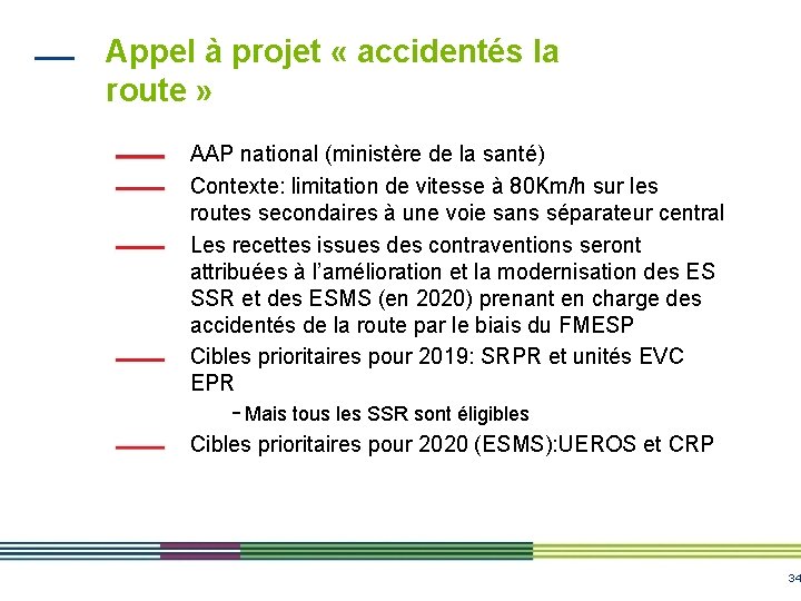 Appel à projet « accidentés la route » AAP national (ministère de la santé) Appel à projet « accidentés la route » AAP national (ministère de la santé)